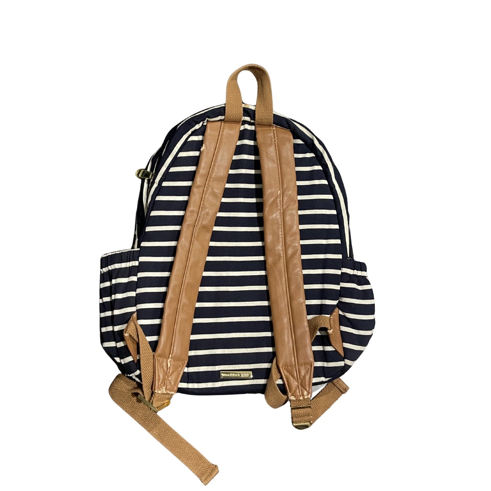 Madden Girl Striped Backpack Nautical Coastal School Daypack Handbags Travel