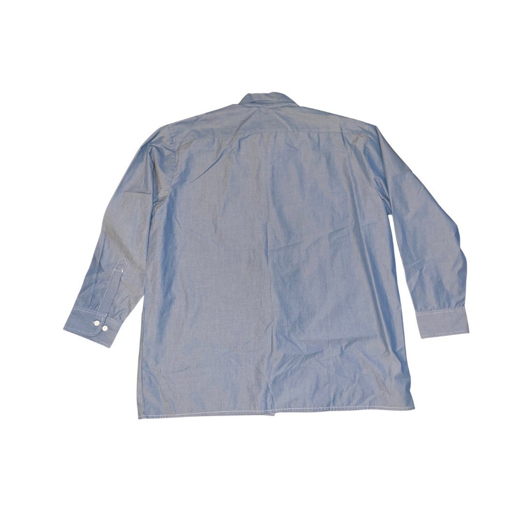 Dickies Button Down Long Sleeve Shirt Blue Workwear Streetwear Size XL