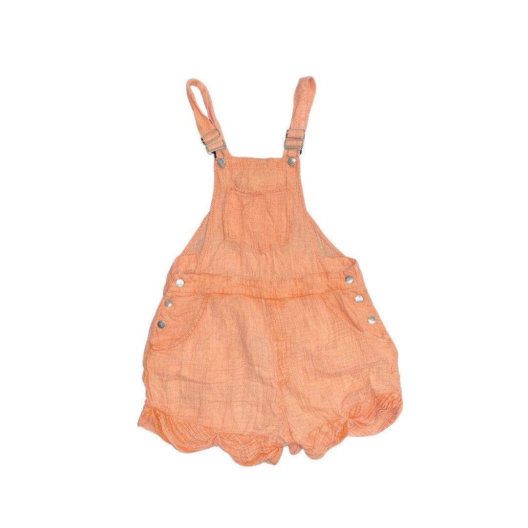 Anthropologie Pilcro Gauze Micro Overalls Peach Shorts Size O Cotton Romper
