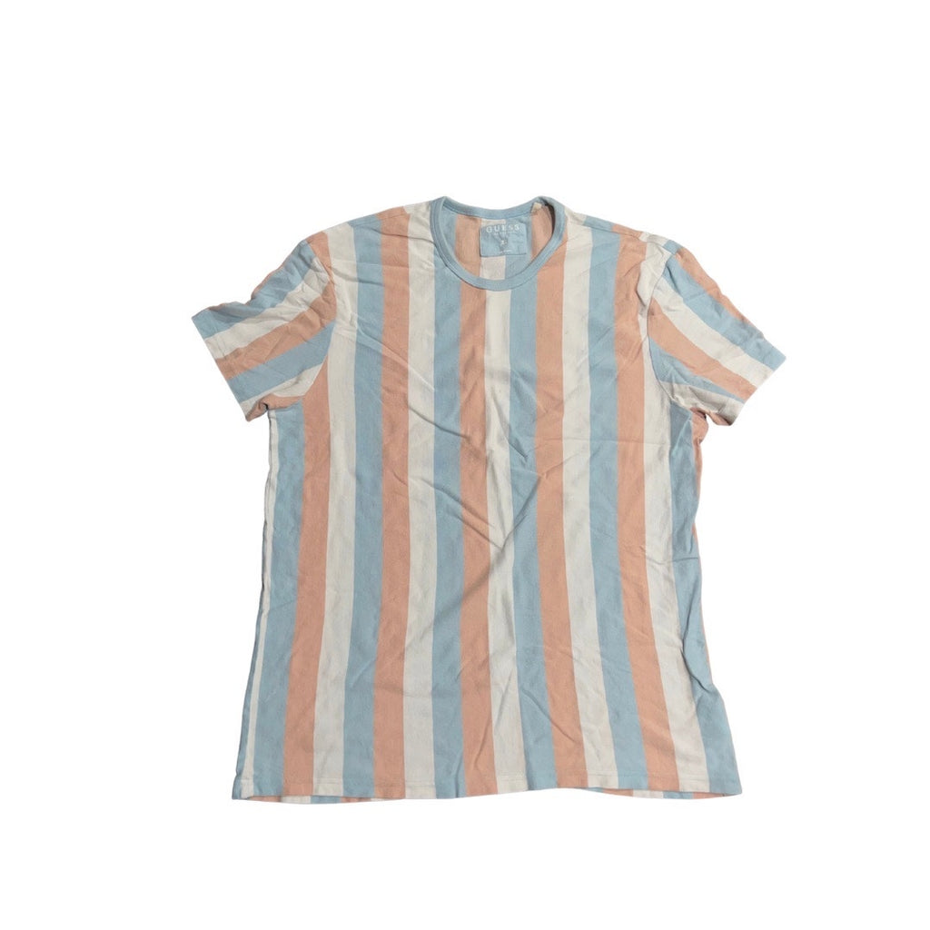 GUESS Los Angeles Striped Shirt Size XL Knit Casual Tee Preppy