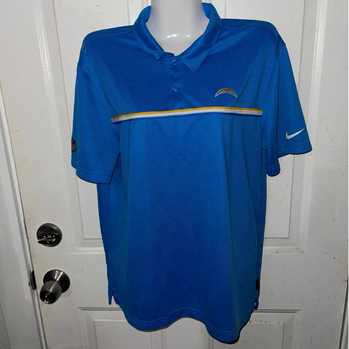 Nike NFL Chargers Polo Shirts Dry Fit Size Medium Football Sports Athletic