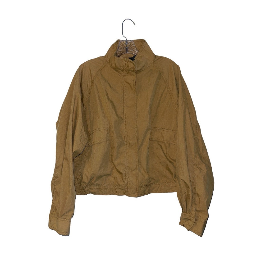 Supplies Utility Cotton Canvas Jacket Tan SZ Large Lightweight Stand Collar Y2K
