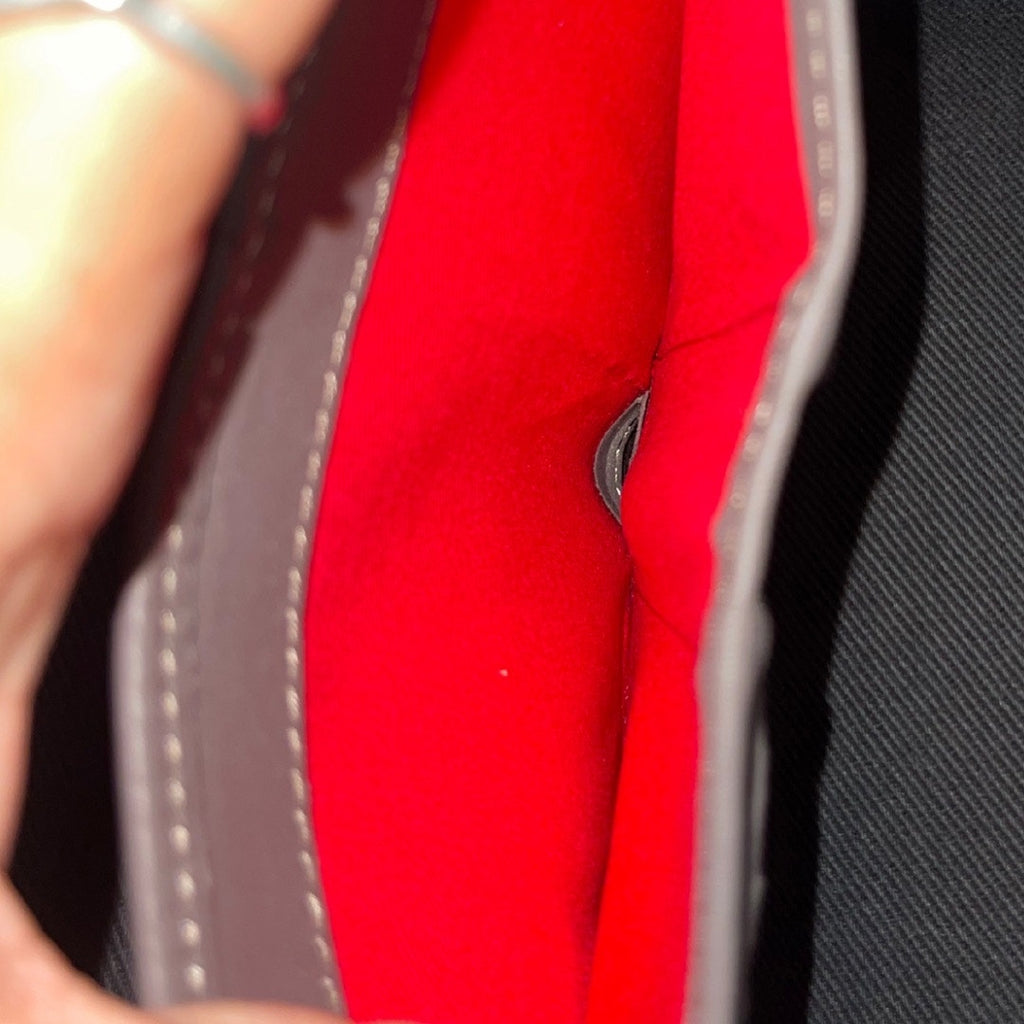 Dooney and Bourke Wemer Small Flap Credit Card Wallet Gray Leather NWT Trifold