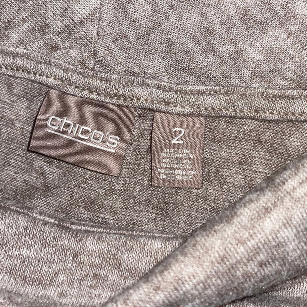 Chico's Cowl Neck Sweater Top Tunic Casual Comfort Size Large (Chico's Size 2)