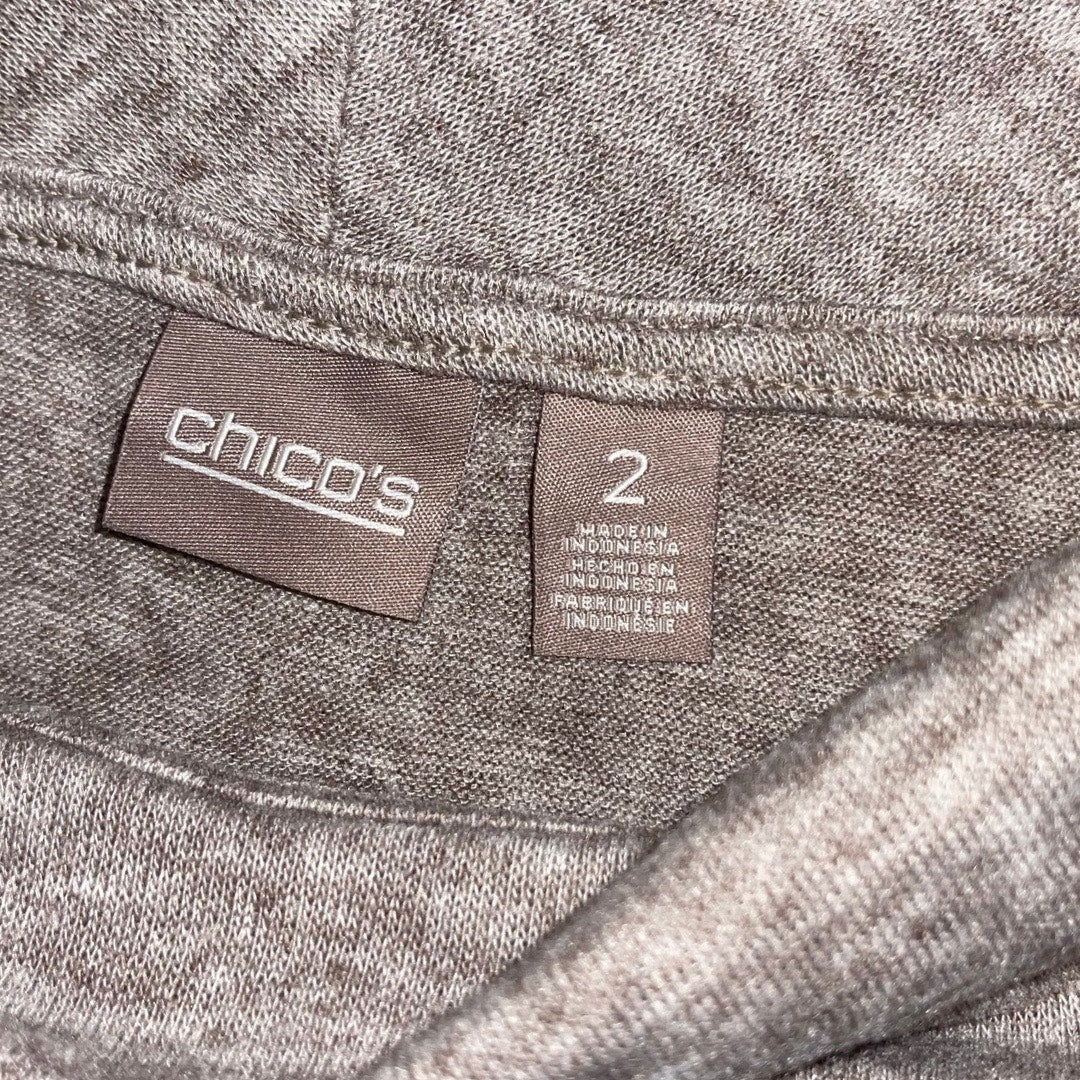 Chico's Cowl Neck Sweater Top Tunic Casual Comfort Size Large (Chico's Size 2)