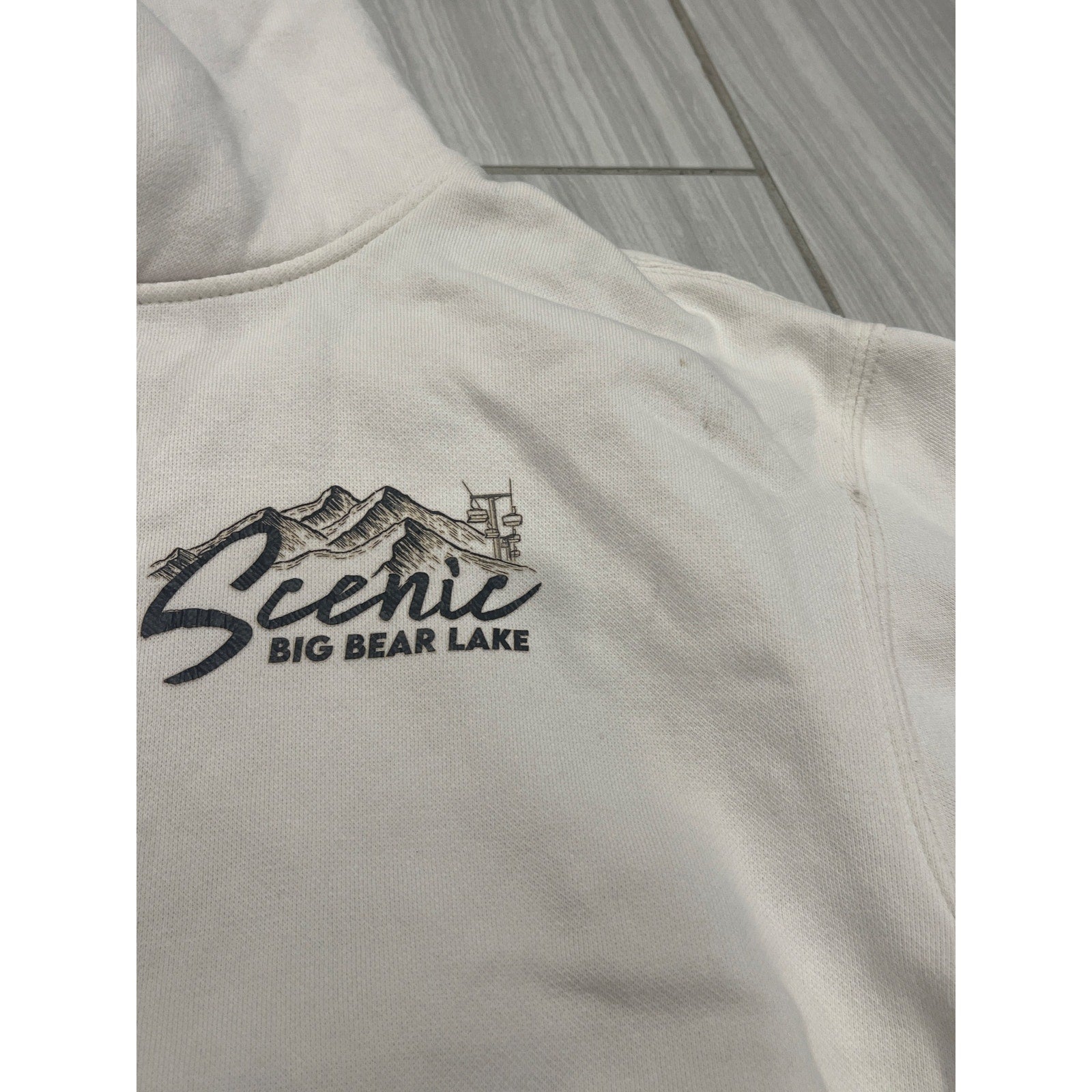 Lane Seven Scenic Big Bear Pullover Hoodie Sweater SZ L Outdoors Casual Camping