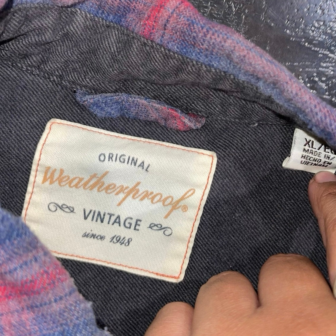 Weatherproof Vintage Flannel Button Down Shirt SIze XL Plaid Casual