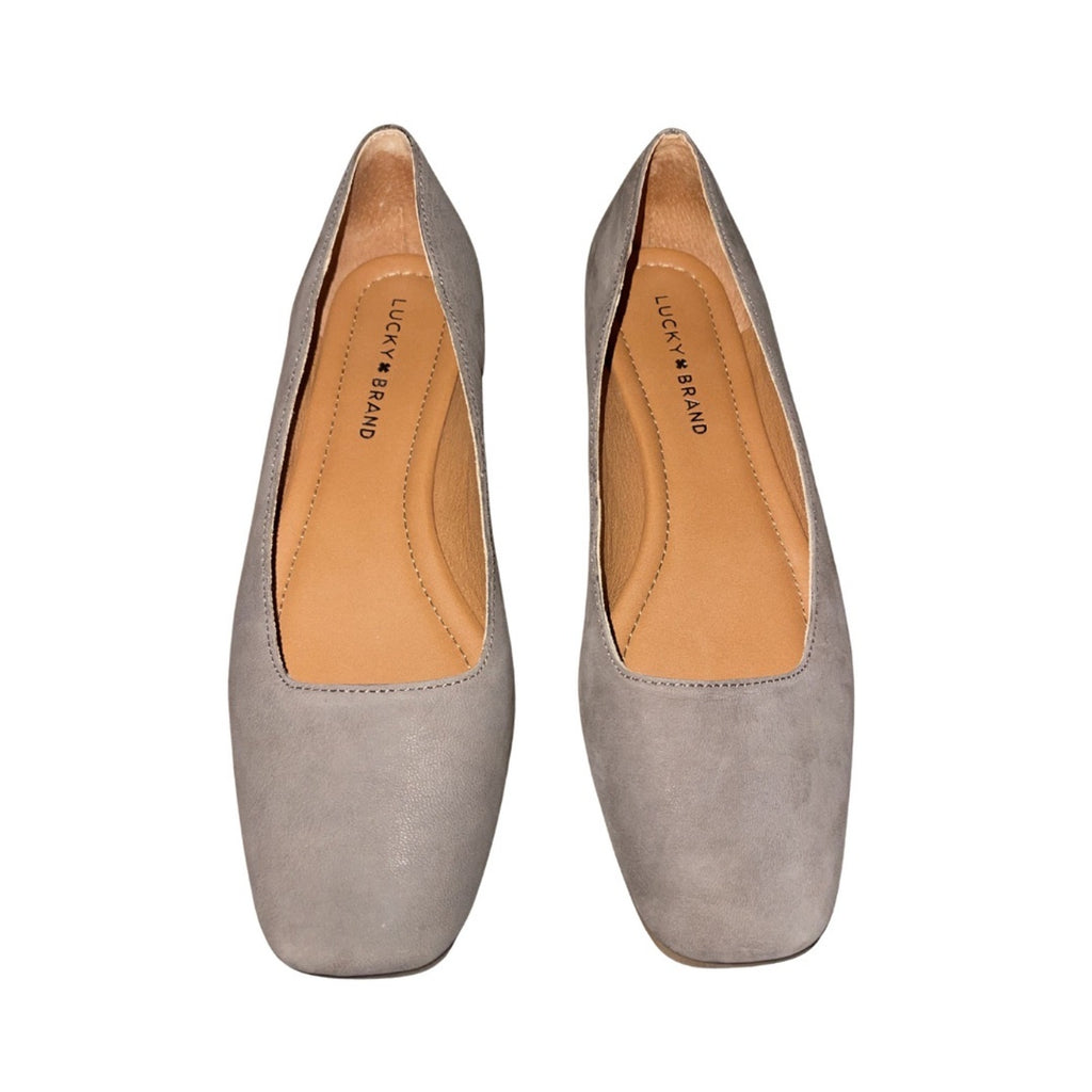 Lucky Brand Gray LK Dornet Flats Shoes Size 8.5 Casual Career Office Preppy