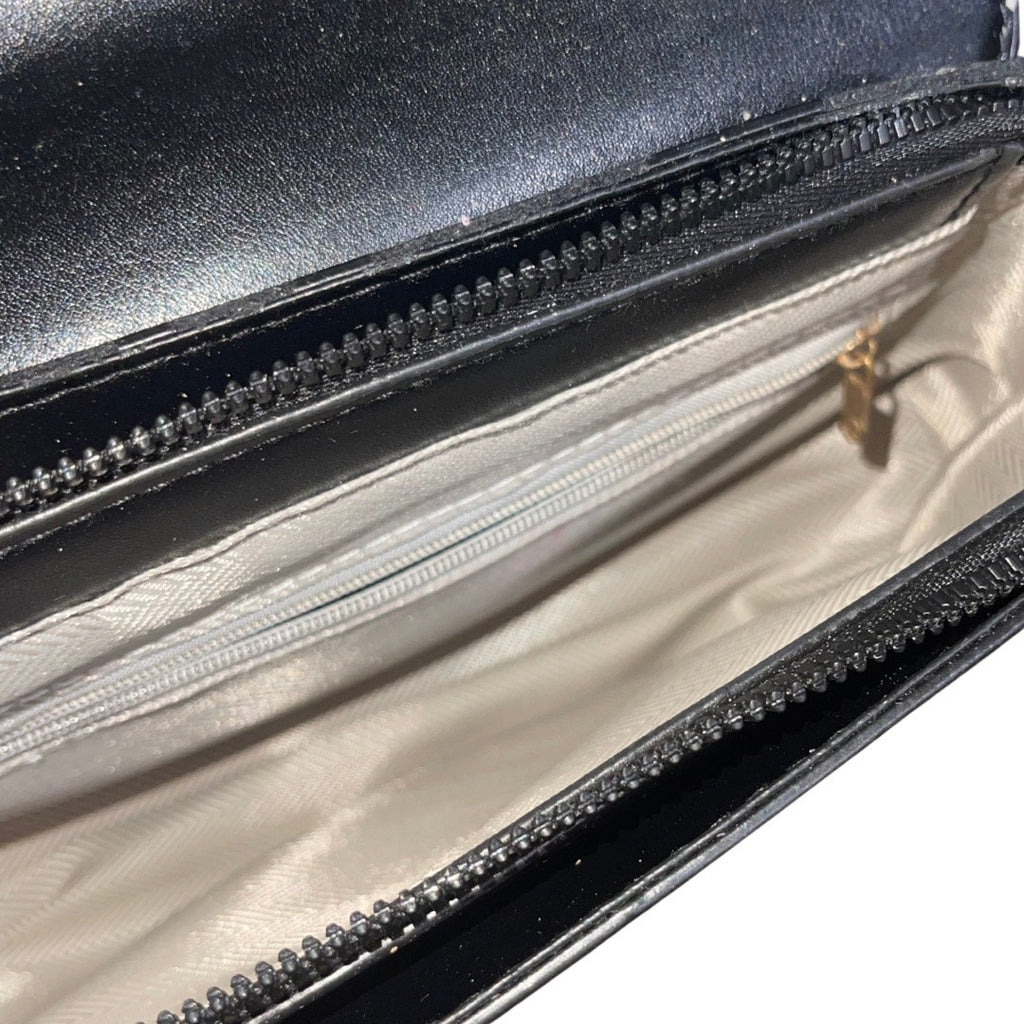 Black Faux Leather Shoulder Bag Saddle Shape Purse Y2K 90s Retro