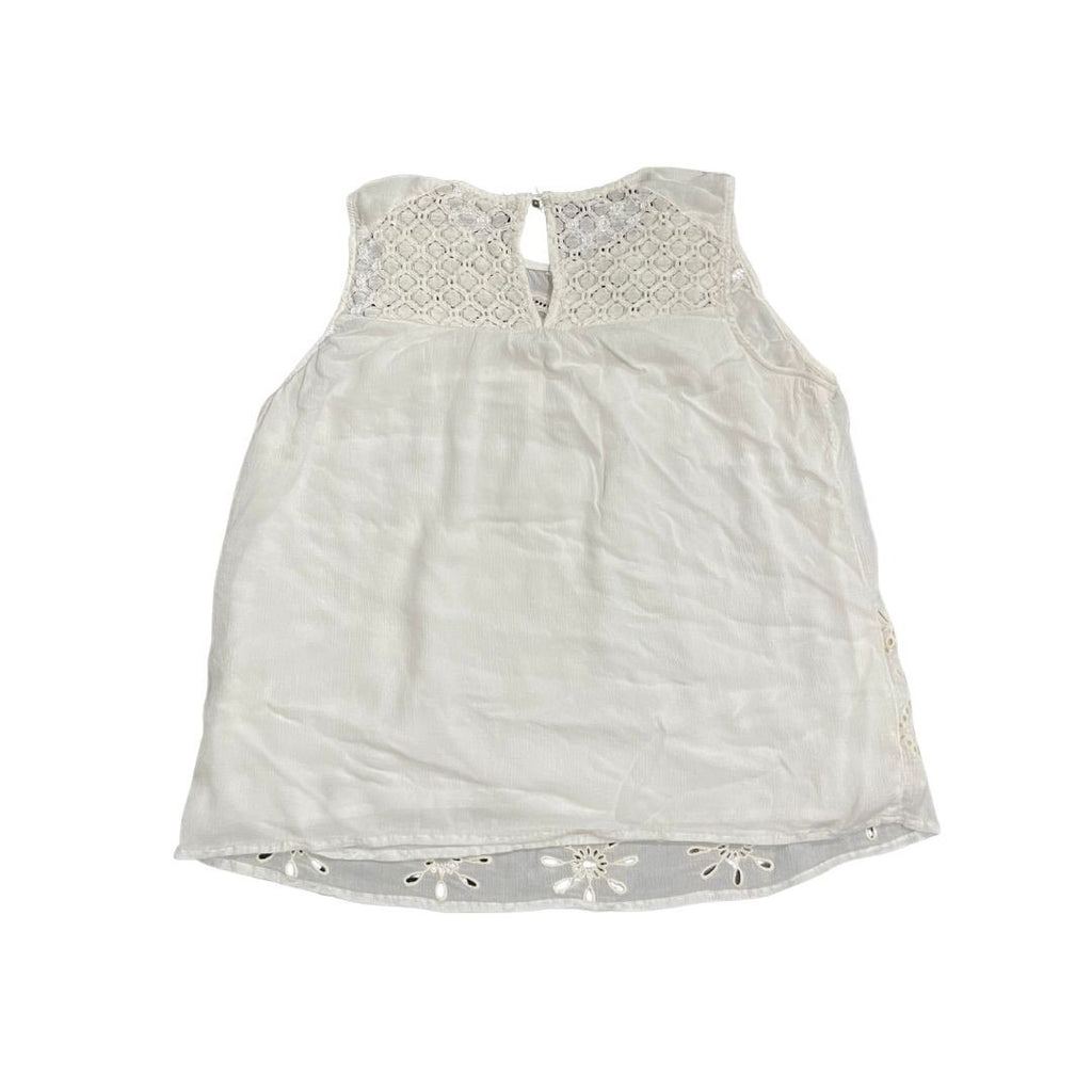 Mason & Belle Eyelid Lace Sleeveless Blouse Size medium Embroidered Boho Chic