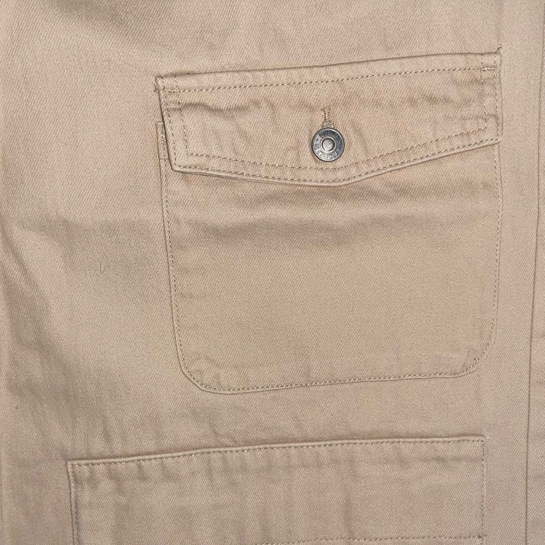 Forever 21 Cargo Tan Wide-Leg Fit Pants Cargo Pockets Size XL Y2K NWT