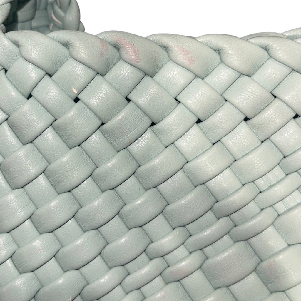 Rachel Zoe Aqua Woven Blue Hobo Shoulder Bag with matching pouch vegan leather