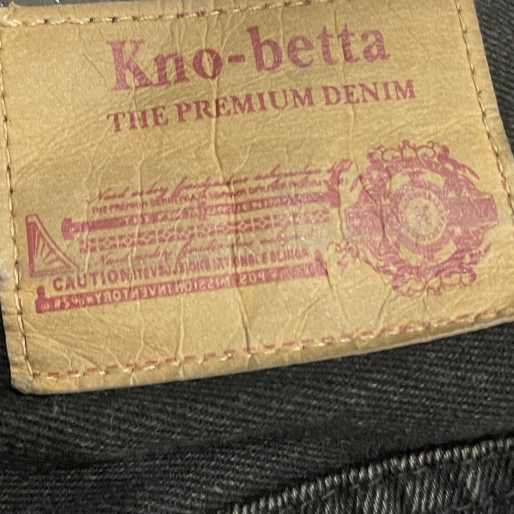 Kno Betta Black Dark Washed Premium Denim Classic Jeans Size 36X32 100% Cotton