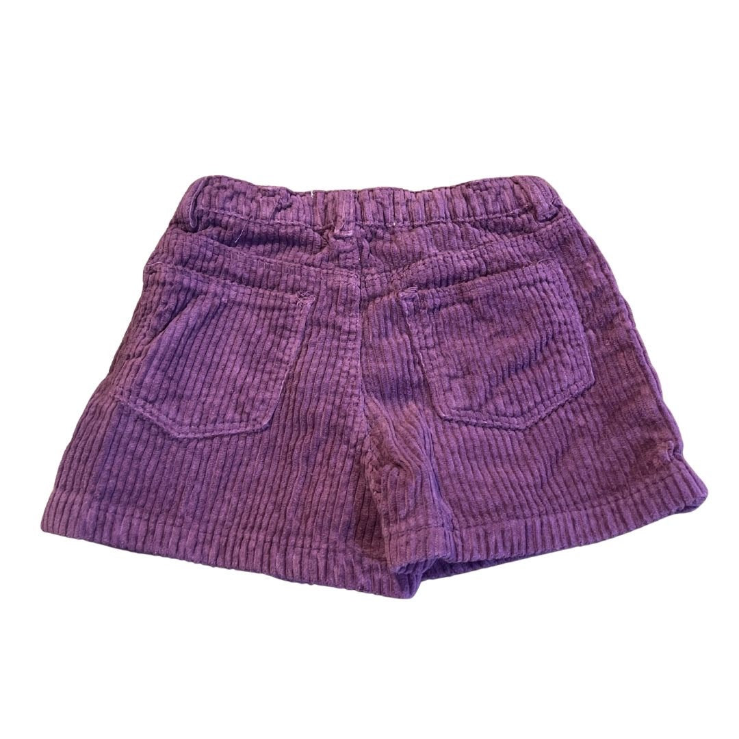 Zara Kids Girl Purple Corduroy Skort Size 2-3 Kidscore Shorts Summer Spring