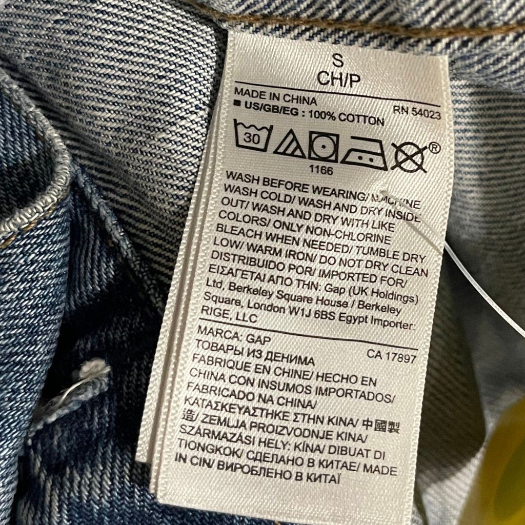 Women Gap Jean Denim Jacket Button Pocket Size Small Streetwear Cowgirl