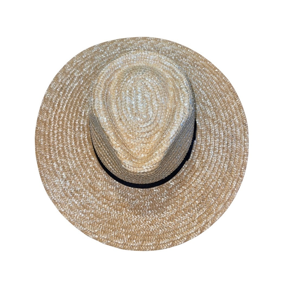 Brixton Joanna Straw Hat Honey Size Large Adjustable 7 1/2 Wide Brim Sun Hat NWT