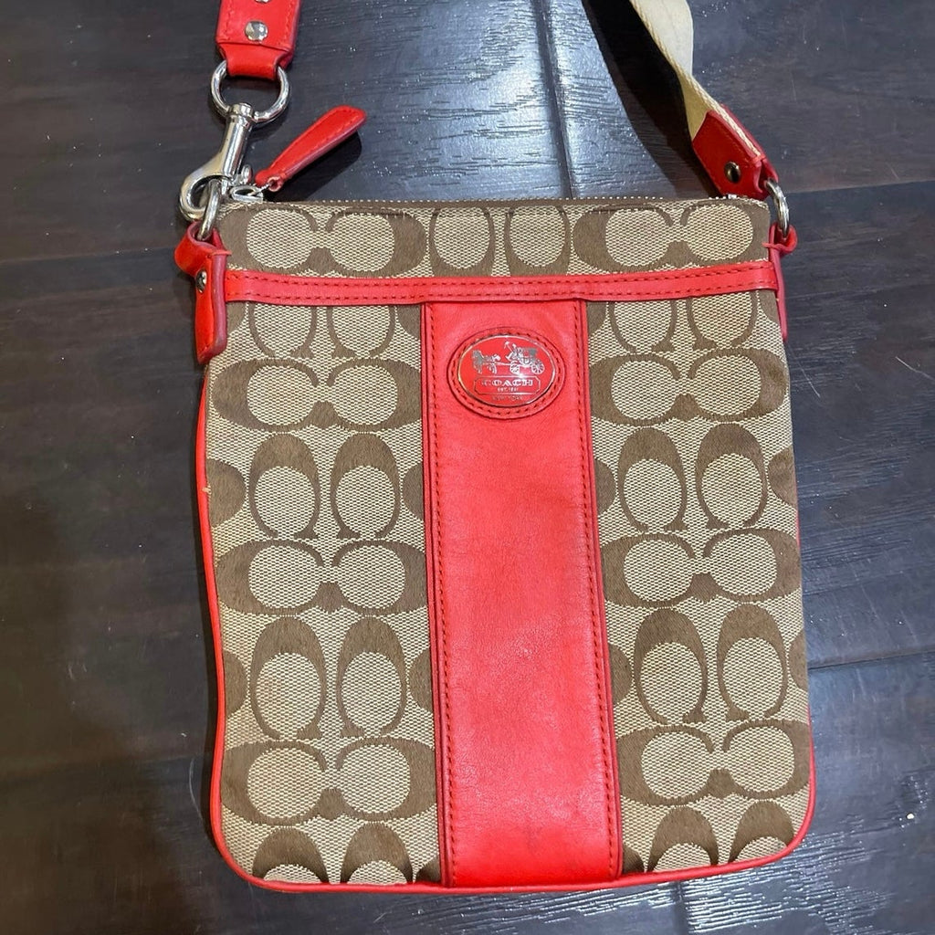 Coach Legacy Signature Jacquard C Monogram Swingpack Crossbody Bag Classic Y2K