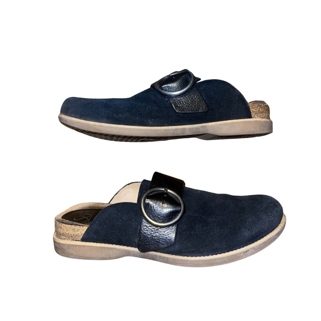 Sofft Bayla Clogs Suede Slides Mules Size 9 Comfort Hobo Boho Casual
