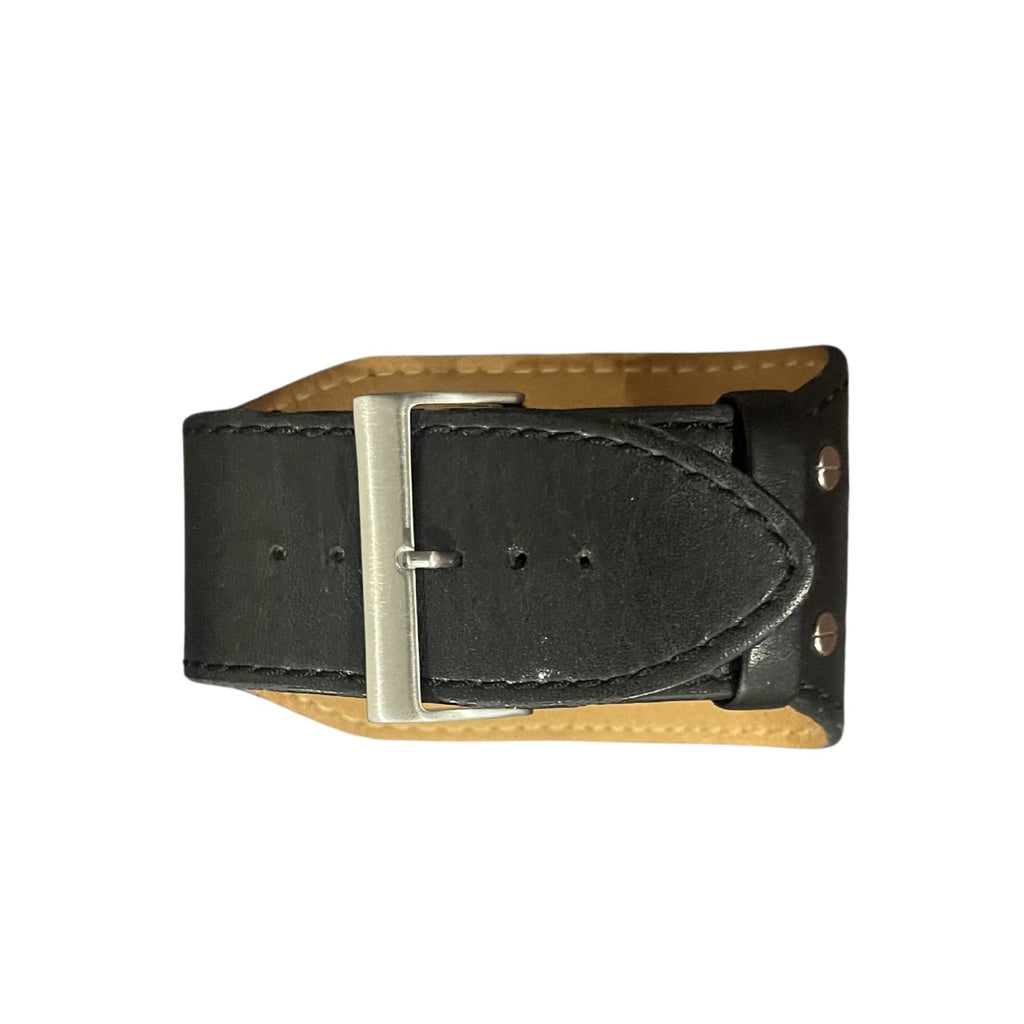 Guess Phantom Wrist Watch Wide Leather Cuff Band W14517G1 Military Combat Y2K