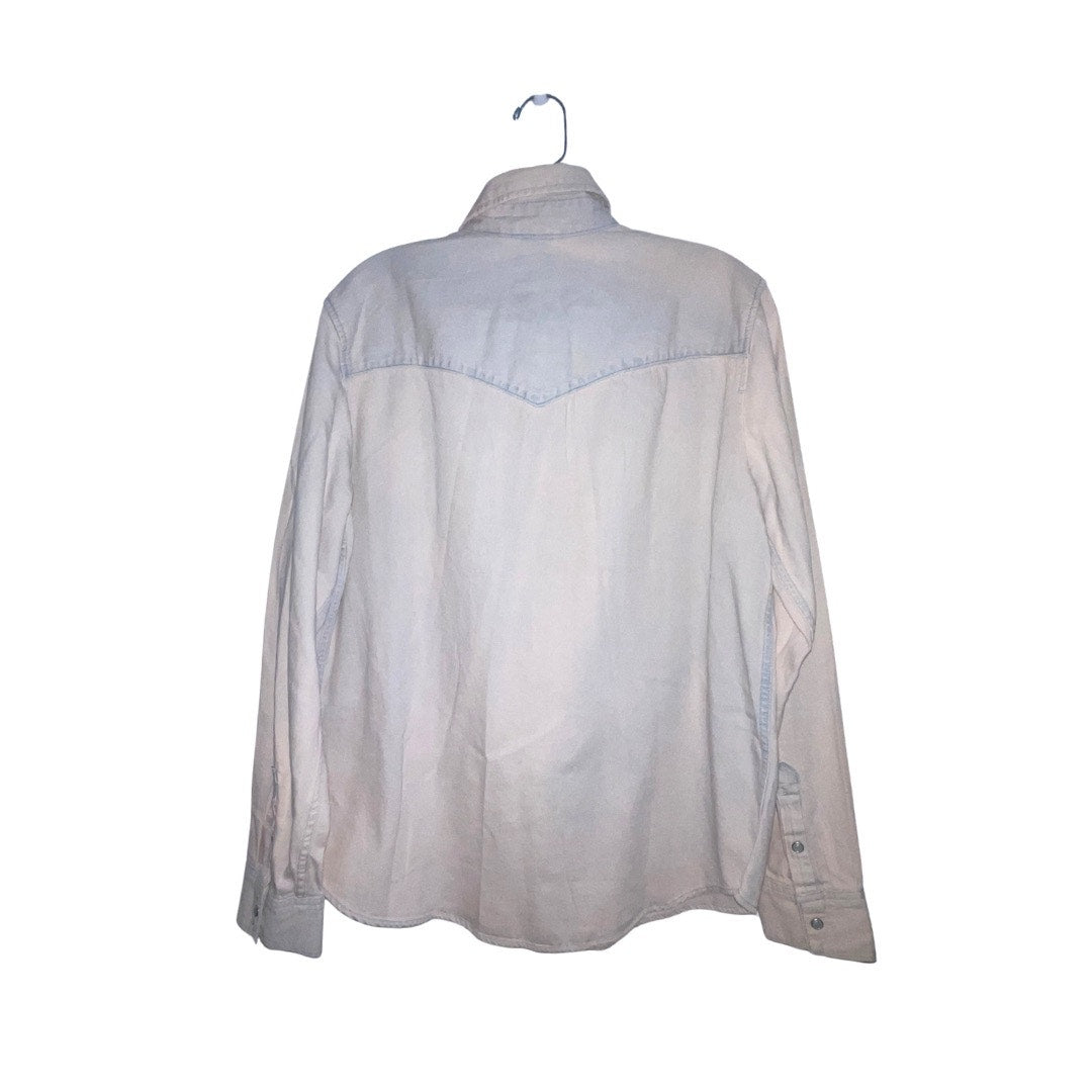 Levi's Denim Western Shirt Button Up Long Sleeve Denim Size Large NWT Cowgirl
