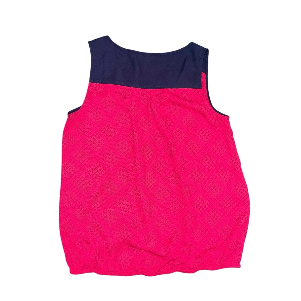Tommy Hilfiger Sleeveless Blouse V-neck slit loose fit Top Size Medium Preppy