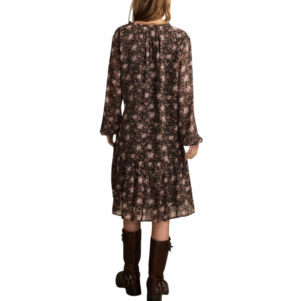 Lucky Brand Dropped Waist Floral Mini Dress Size Medium Flirty Boho Western NWT