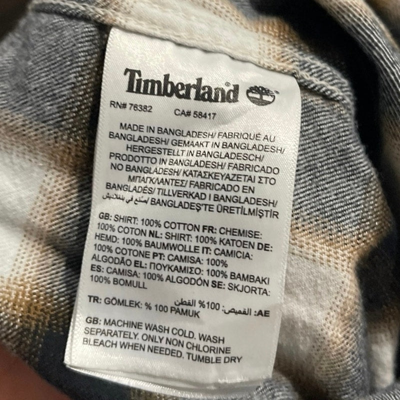 Timberland Regular Fit Plaid Flannel Long Sleeve Shirt XXL Gorpcore Streetwear