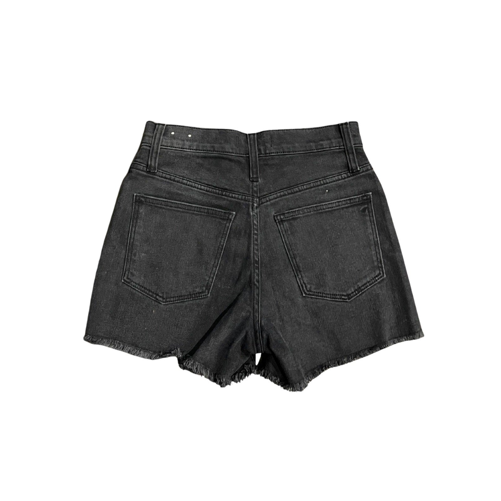 Madewell High Rise Denim Button Front Shorts Raw Hem Size 24 Y2K Streetwear