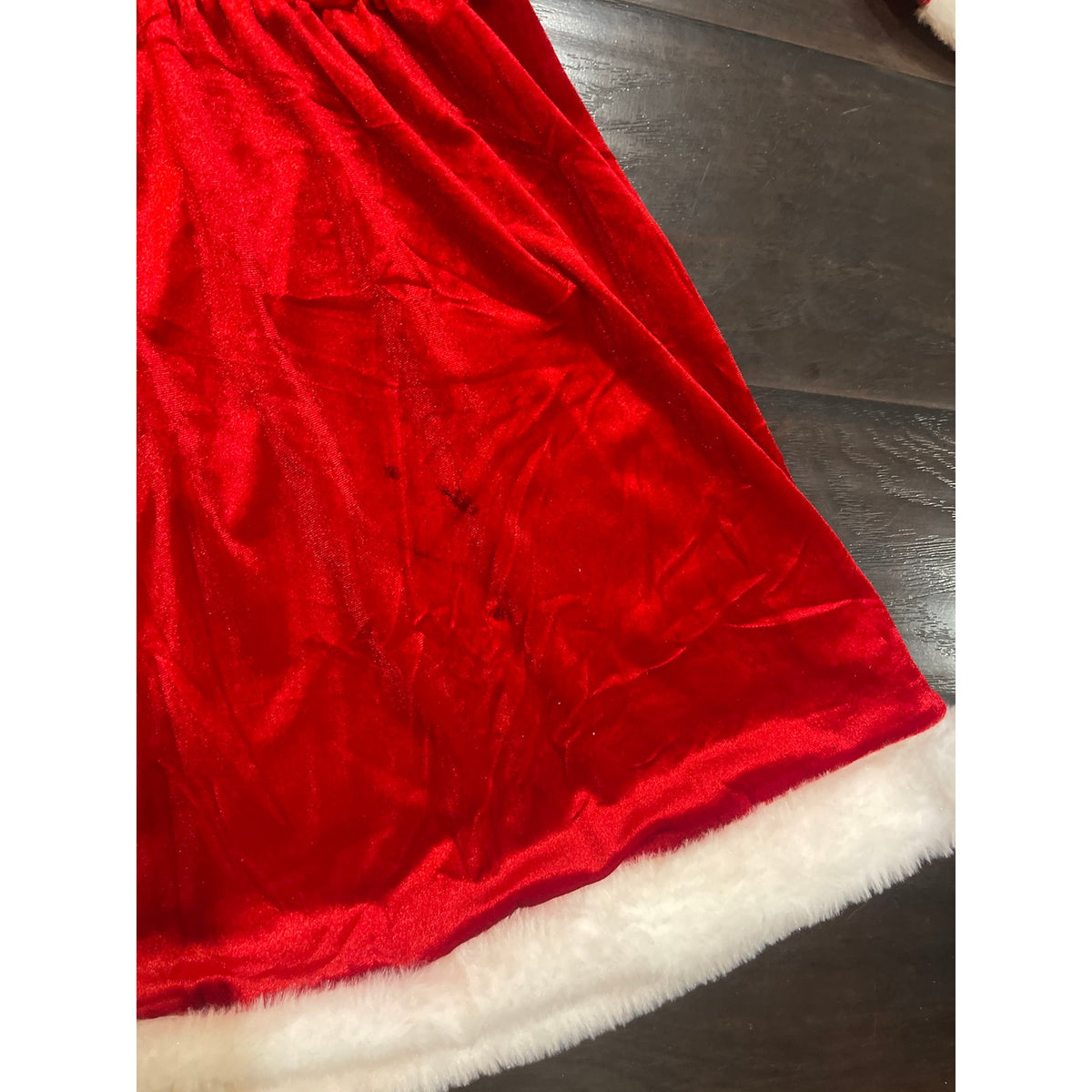 Santa Mrs. Claus Hooded Mini Dress Costume Christmas Holiday Girl SZ 10/12