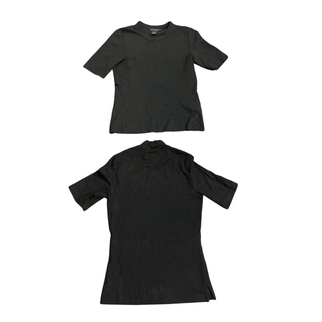 Club Monaco Lot of Two Black Shirts SZ S Casual Minimalist Chic Preppy
