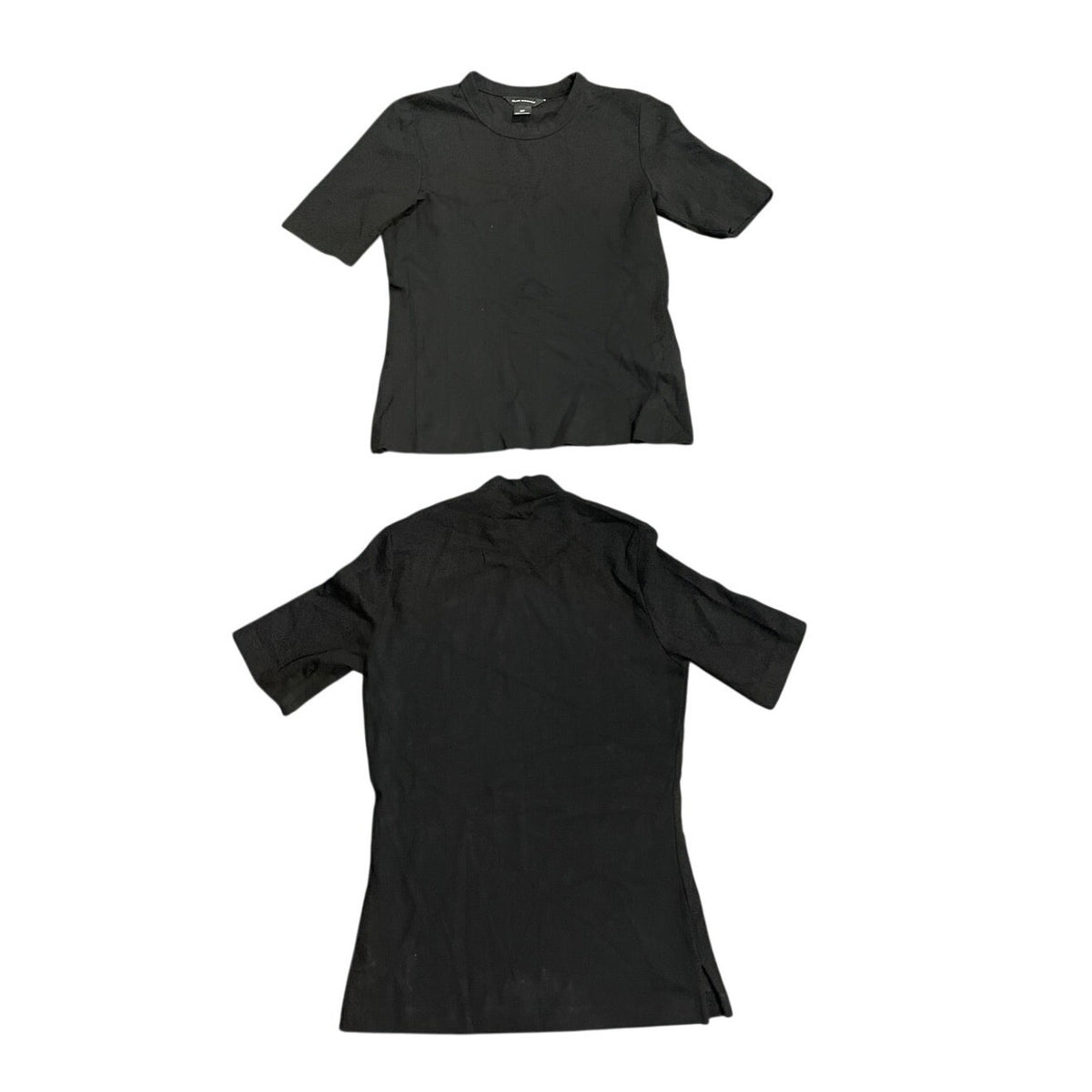 Club Monaco Lot of Two Black Shirts SZ S Casual Minimalist Chic Preppy