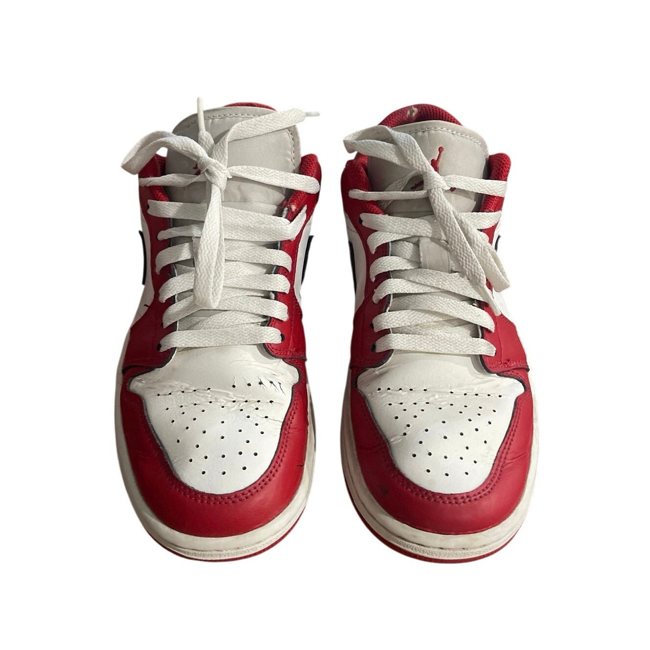 Nike Air Jordan 1 Low Varsity Red White Sneakers SZ 7.5 Athletic Streetwear