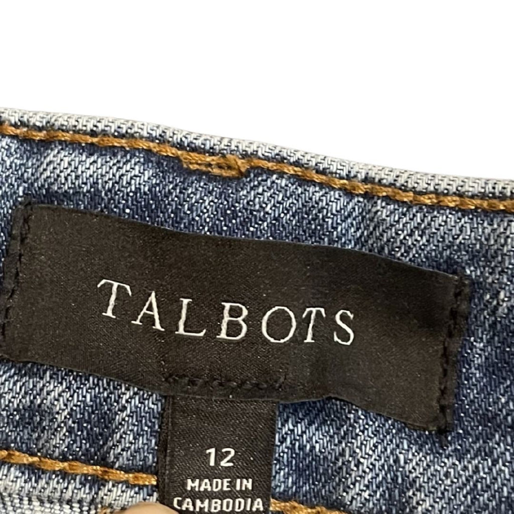 Talbots Denim A-line Midi Skirt Cardiff Wash Size 12 NWT Prairie Western Cottage