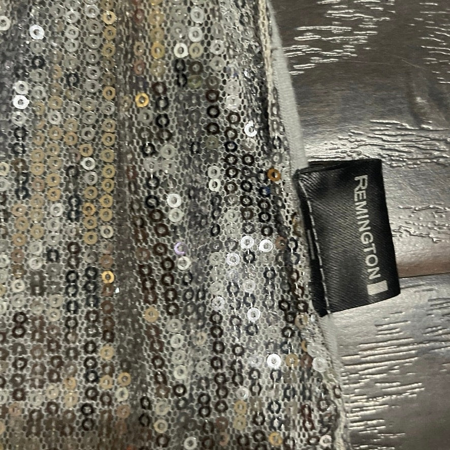 Remington Silver Metallic Glitter Sequin Scarf Wrap Holiday Festive Party Formal