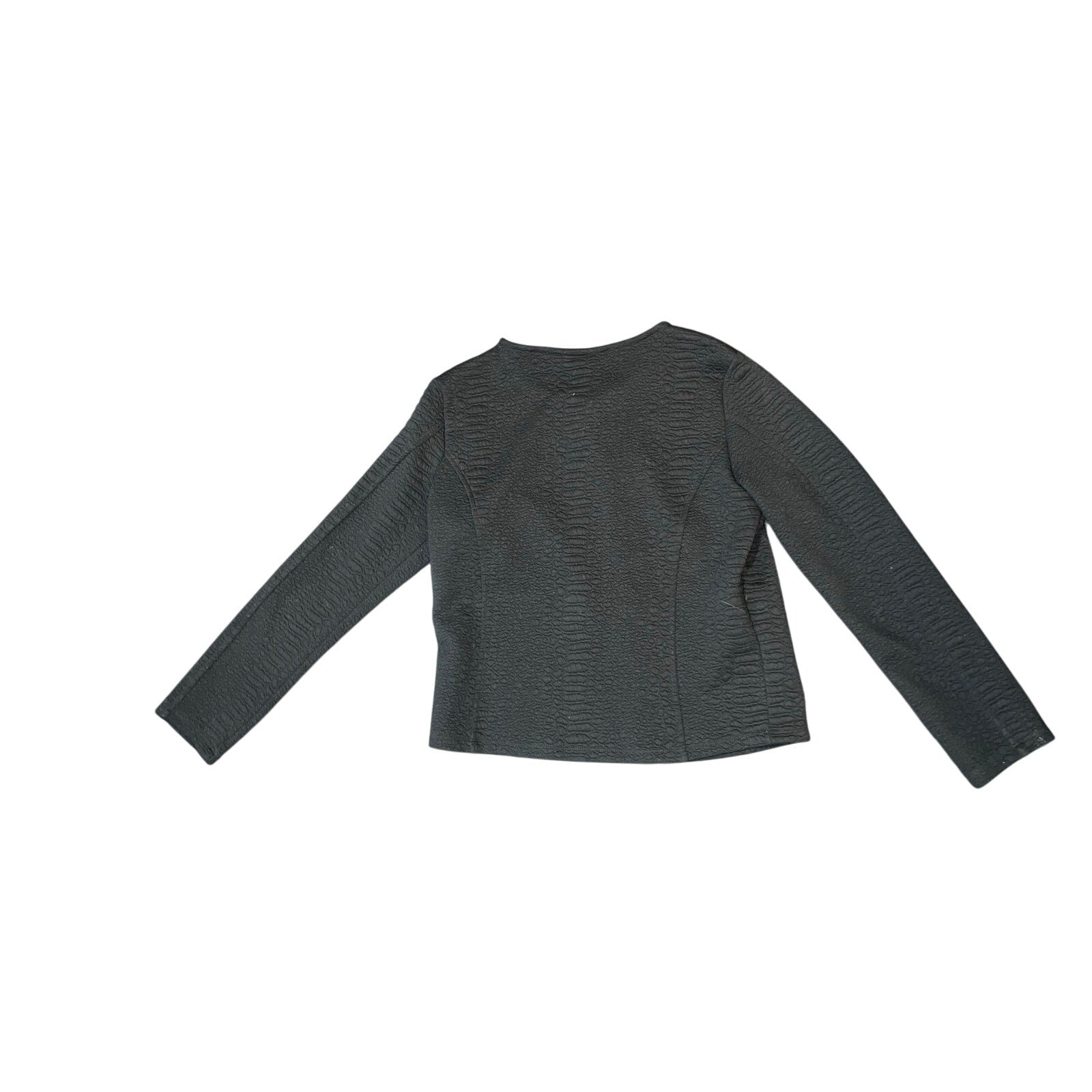 Calvin Klein Black Full Zip Cardigan Sweater Size Larger Preppy Career Office