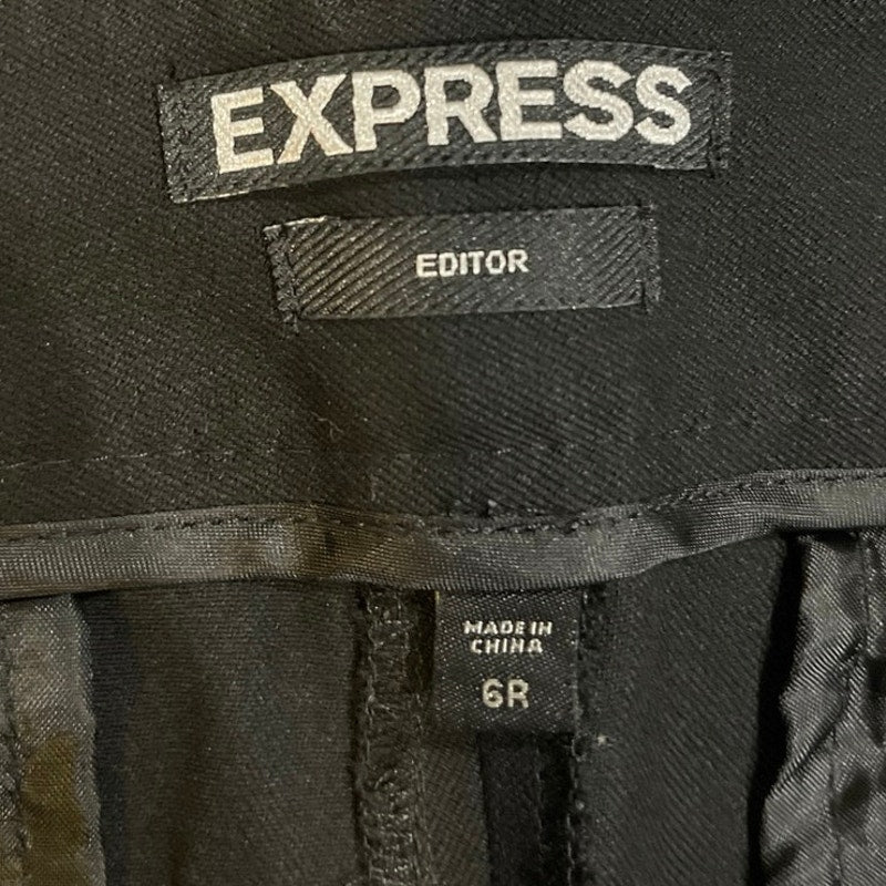 Express Editor Straight Leg Trouser Slacks SZ 6R Career Office Workwear Classic