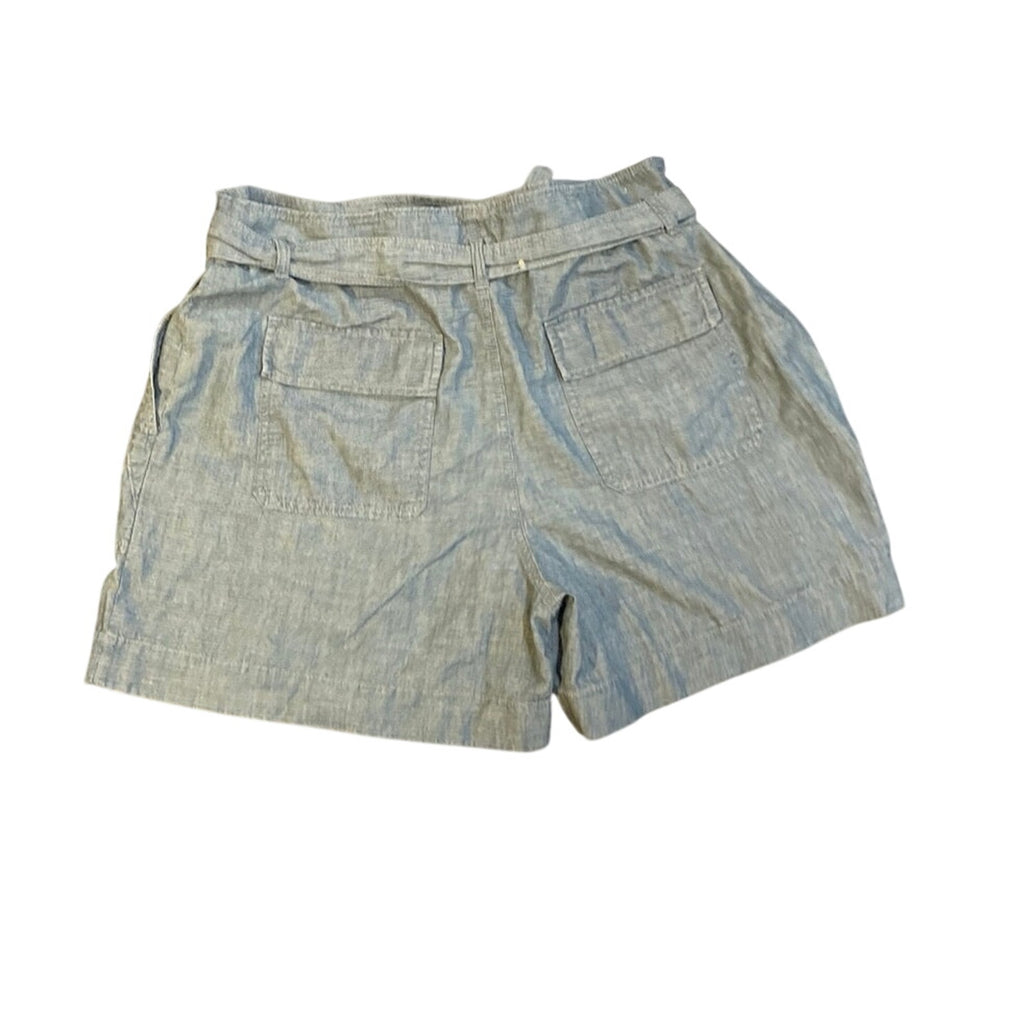Lauren Ralph Lauren Belted Chambray Shorts 14 NWT Coastal Nautical Preppy Casual