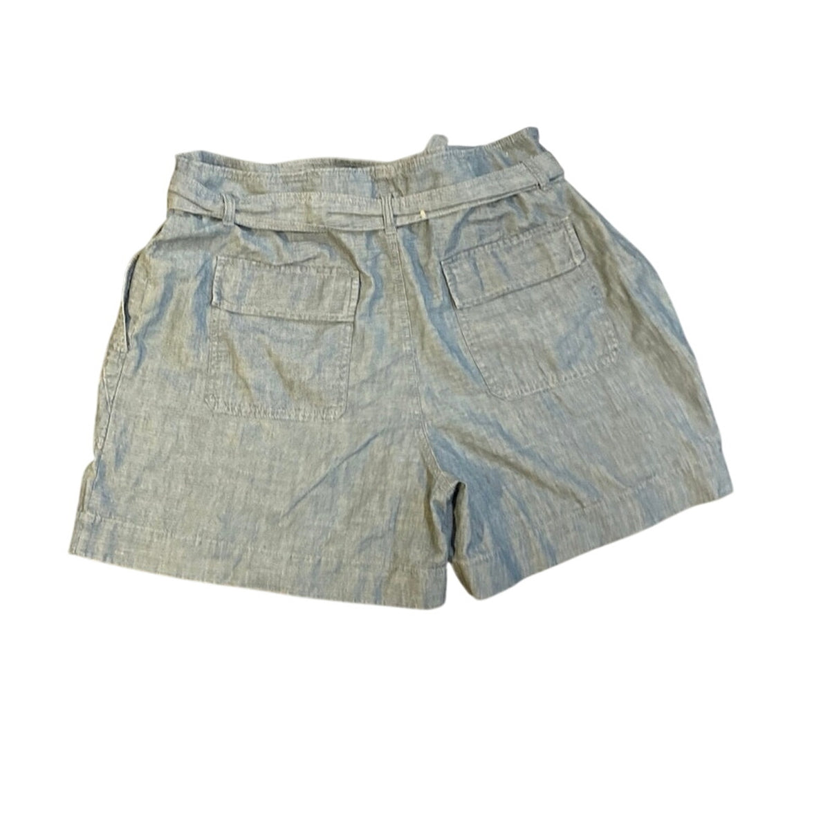 Lauren Ralph Lauren Belted Chambray Shorts 14 NWT Coastal Nautical Preppy Casual