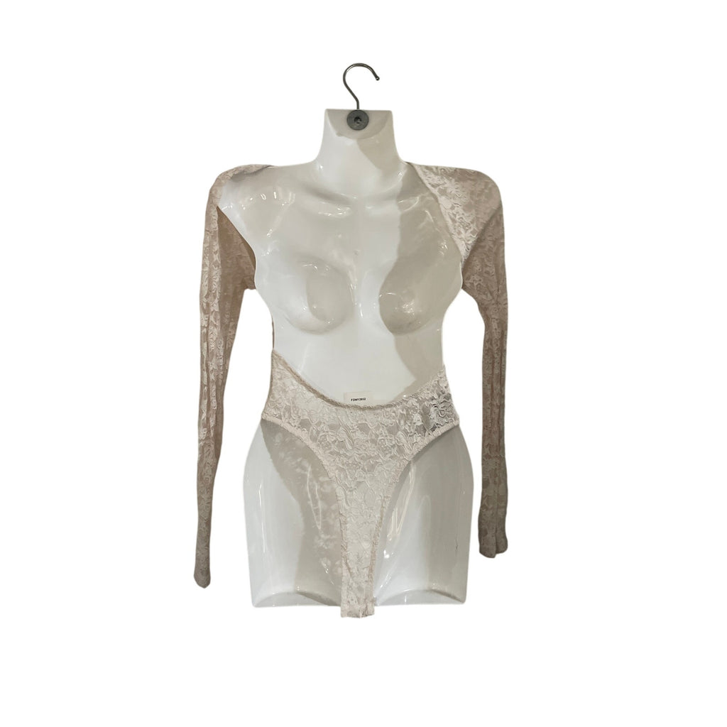 Edikted Zoey Sheer Lace Two Piece Bodysuit SZ XS Y2K Flirty Romantic Whimsy