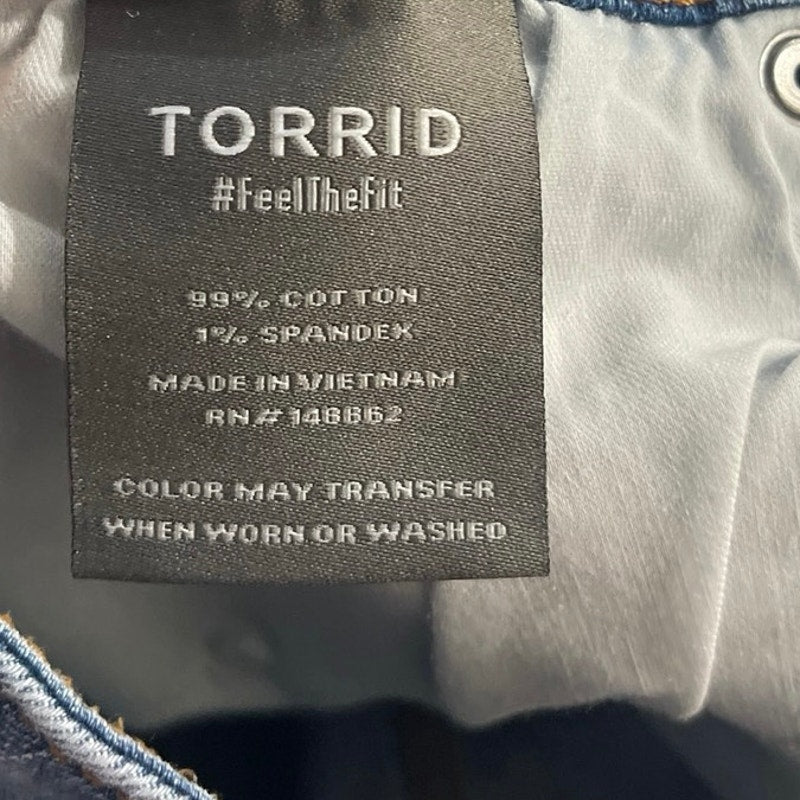 Torrid Button Front Denim Jean Pencil Skirt Size 16 Western Cowgirl Rodeo
