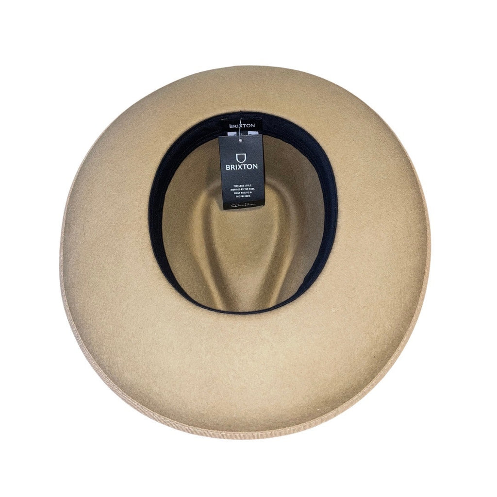 Brixton Reno Fedora Hat Adjustable Unisex Dune Large 100% Australian Wool Felt