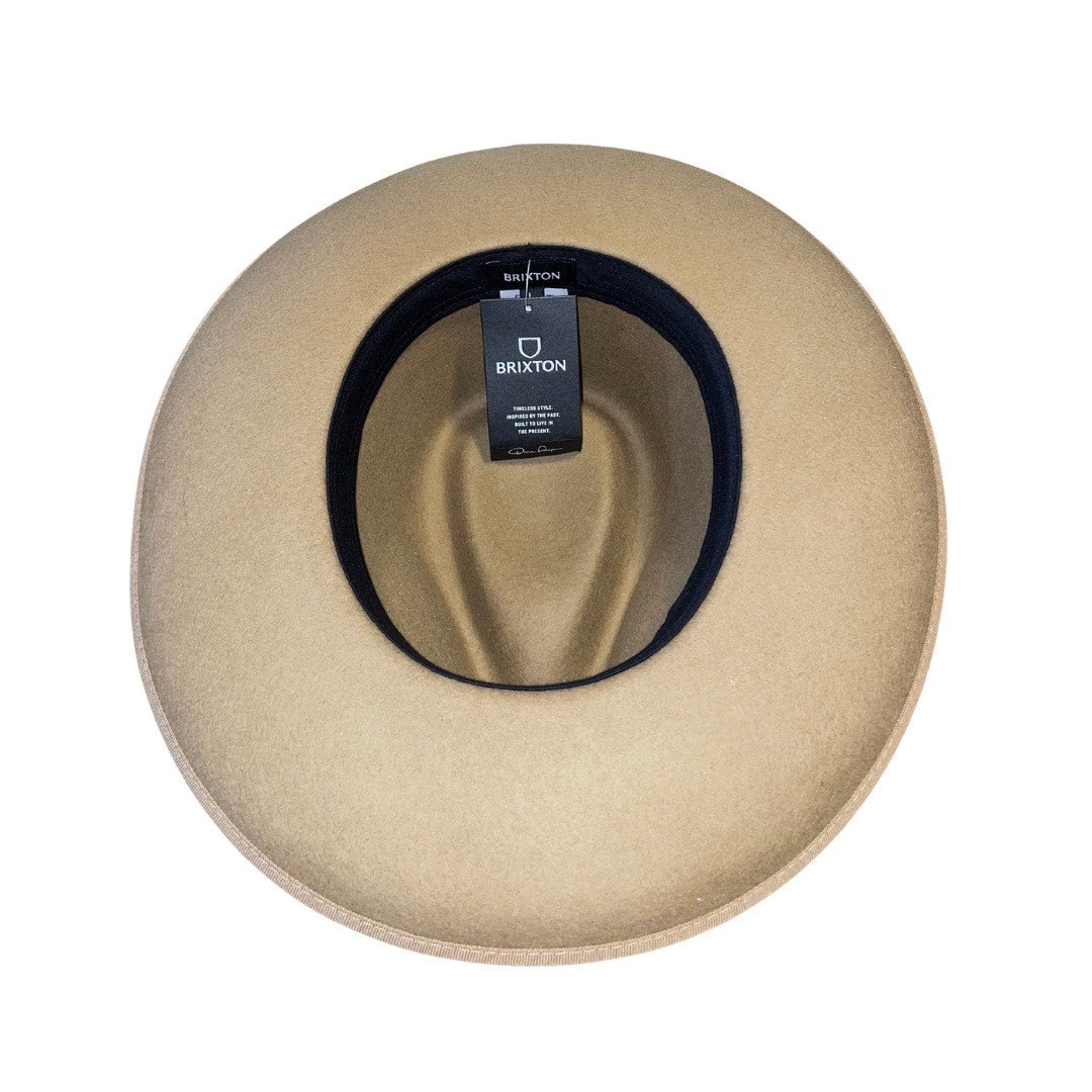 Brixton Reno Fedora Hat Adjustable Unisex Dune Large 100% Australian Wool Felt