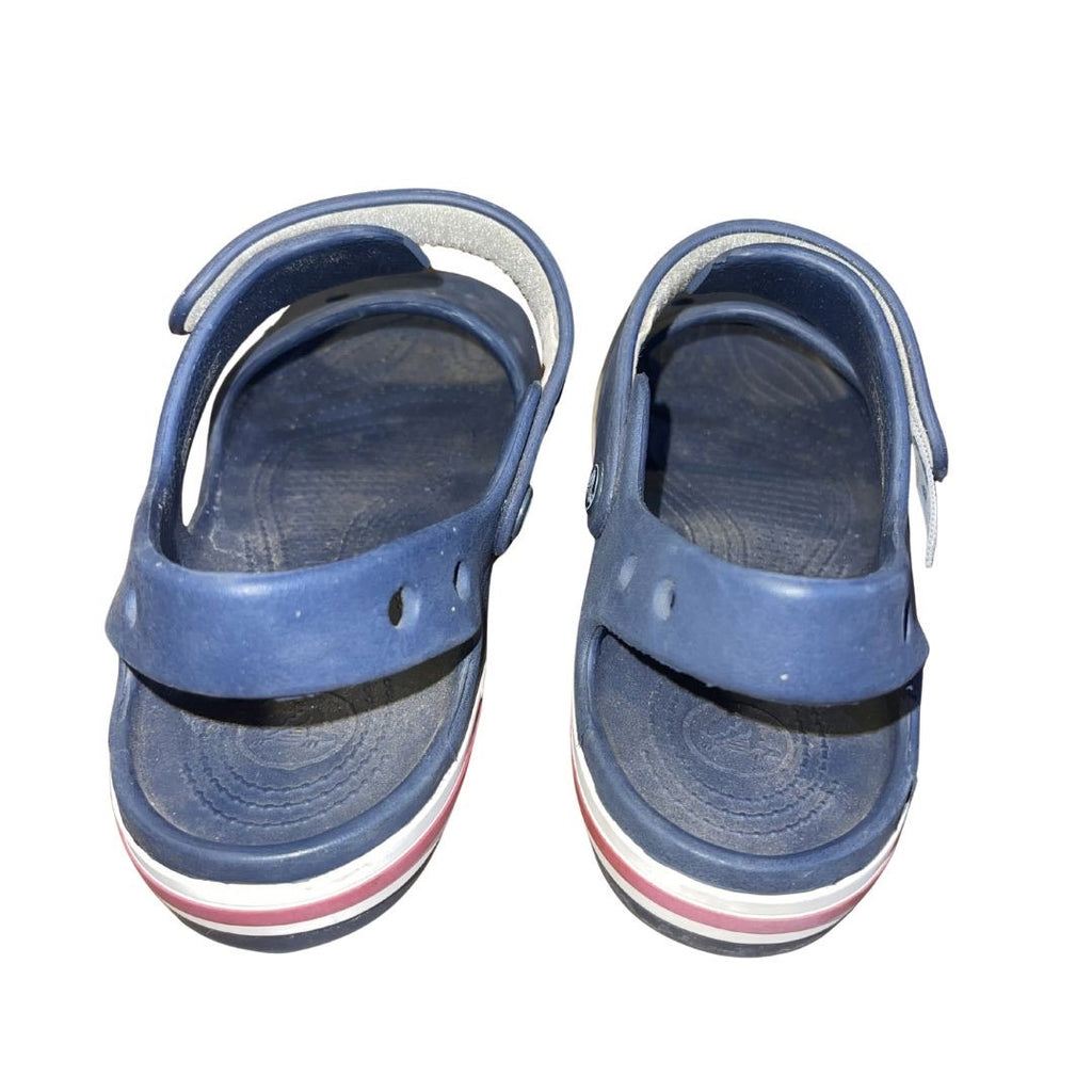 Crocs Bayaband Sandal K Hook and Loop Ankle Strap Size 2 Navy Kidscore Casual