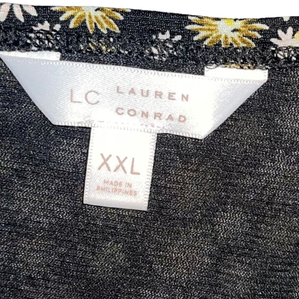 LC Lauren Conrad Ruffle Cold-Shoulder Dress Plus Size XXL Floral Garden