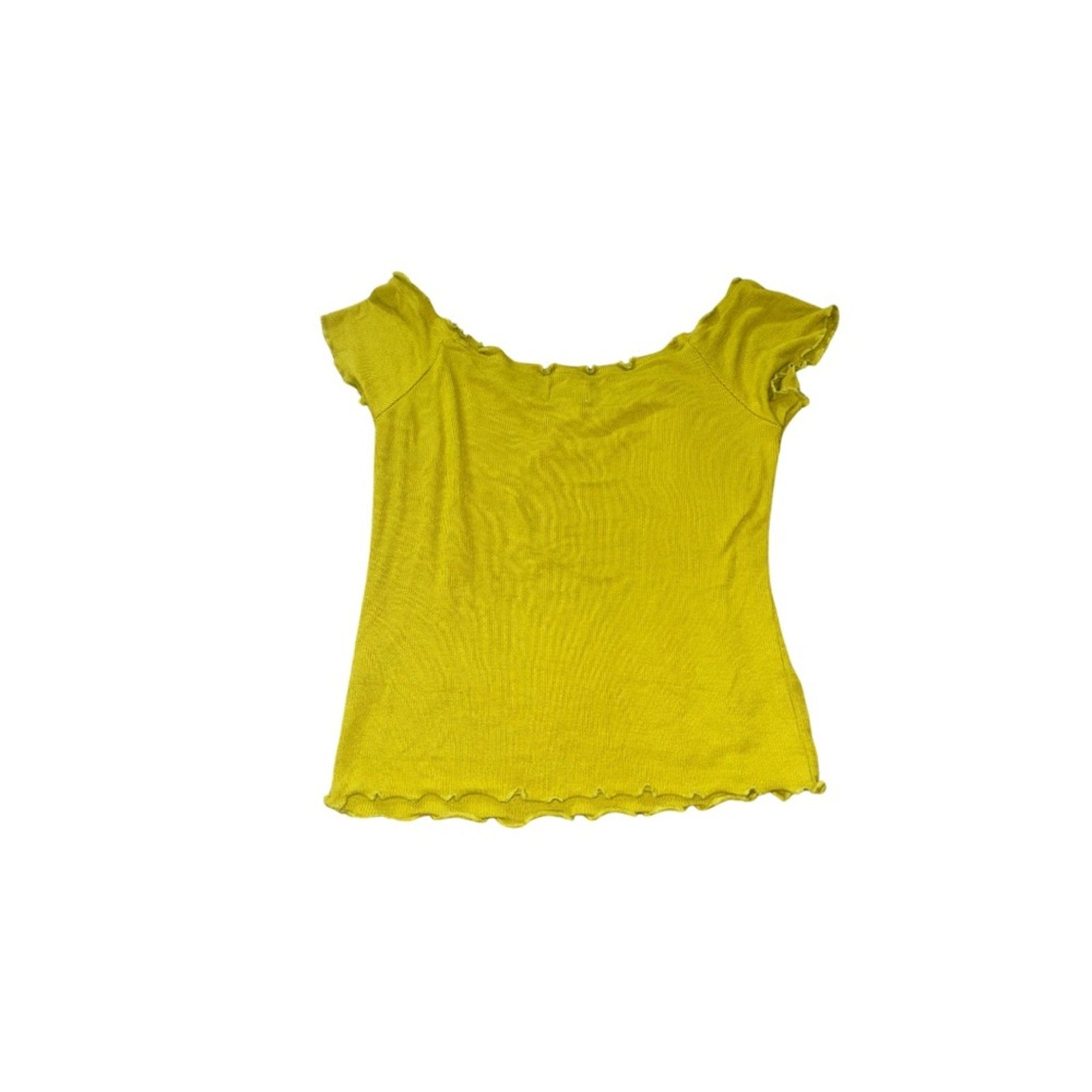BDG Green Michelle off-the-shoulder cropped top Lime Green Size Medium