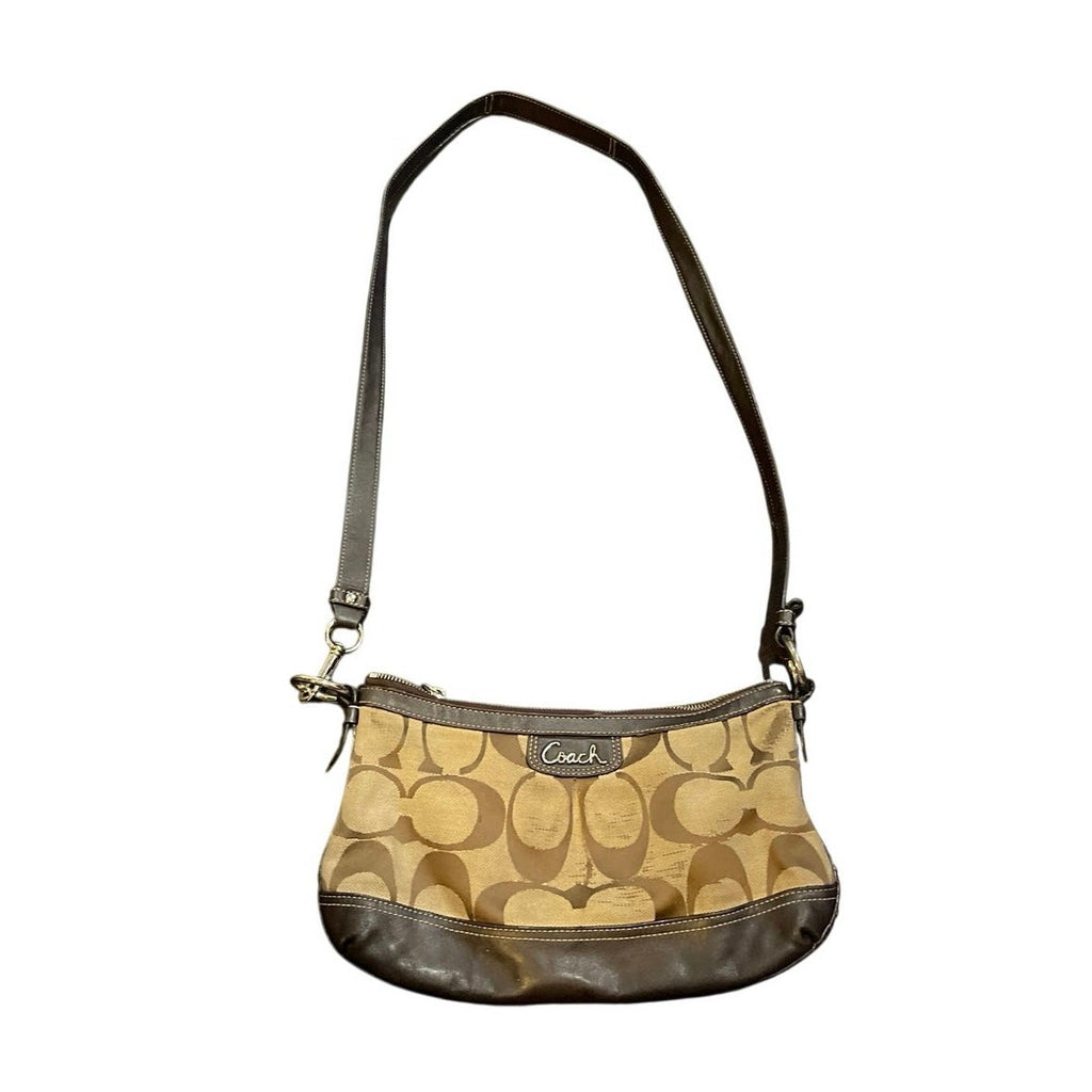 Coach Park Signature East West Duffle Canvas Brown Monogram Shoulder Bag Y2K