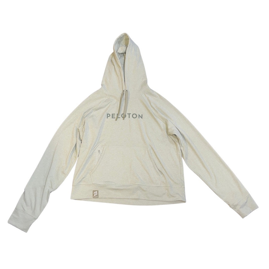 Peloton Sage Green Soft Dream-blend Hoodie & Jade Green Capri Medium Workout Set