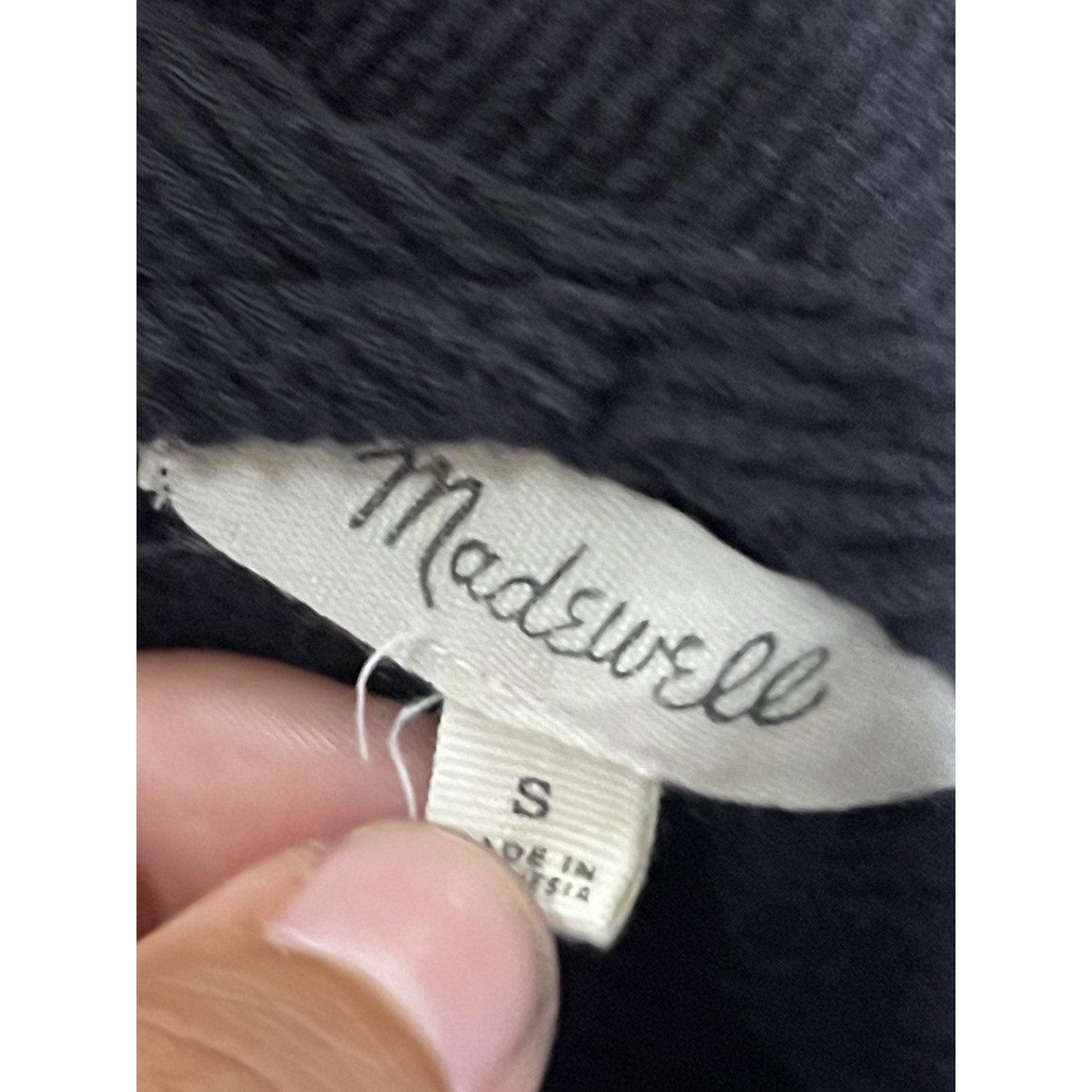 Madewell Texture & Thread Tie Front V-neck Tank Top Ribbed Texture SZ Small