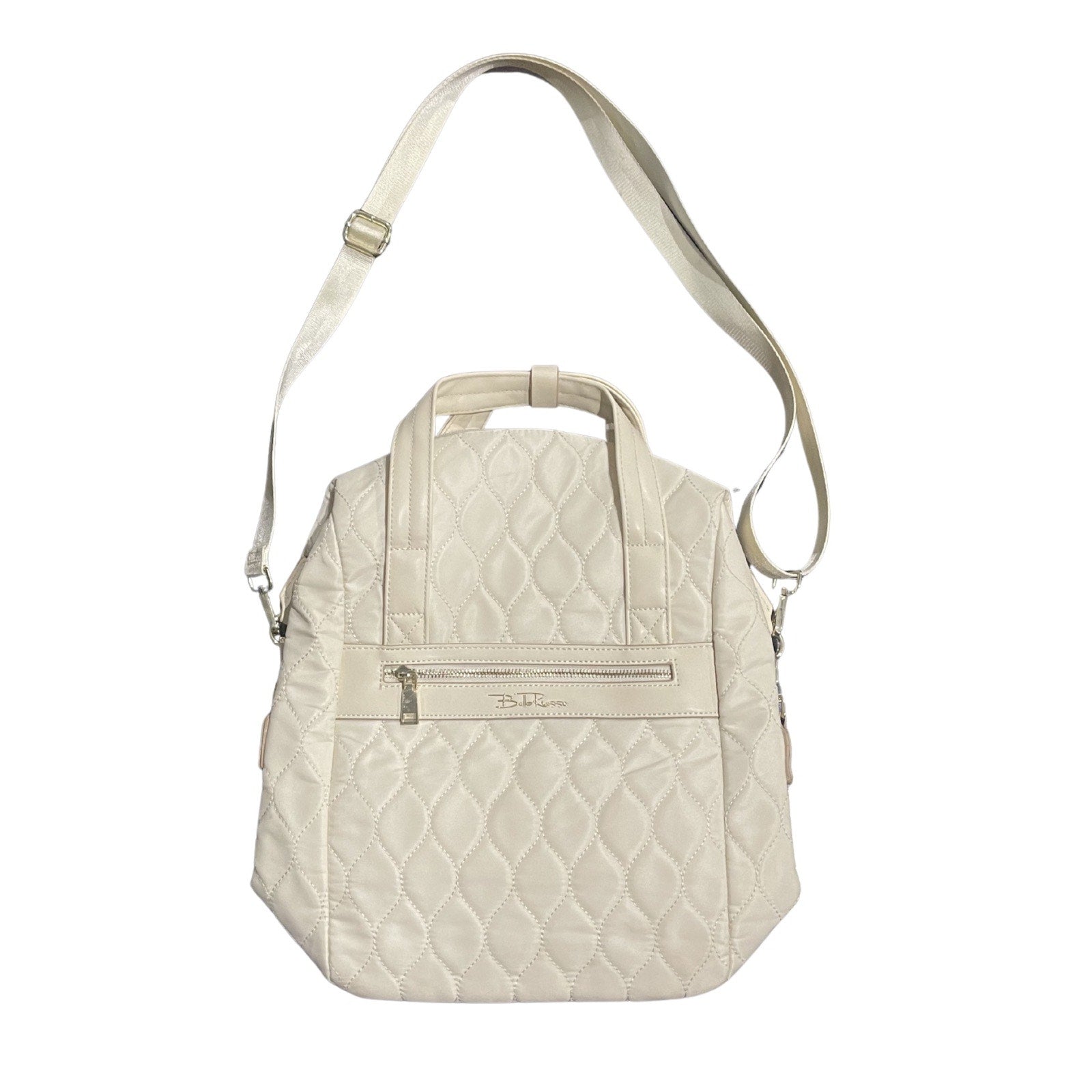 Bella Russo Quilted Tote Backpack Convertible Shoulder Bag Travel Weekender