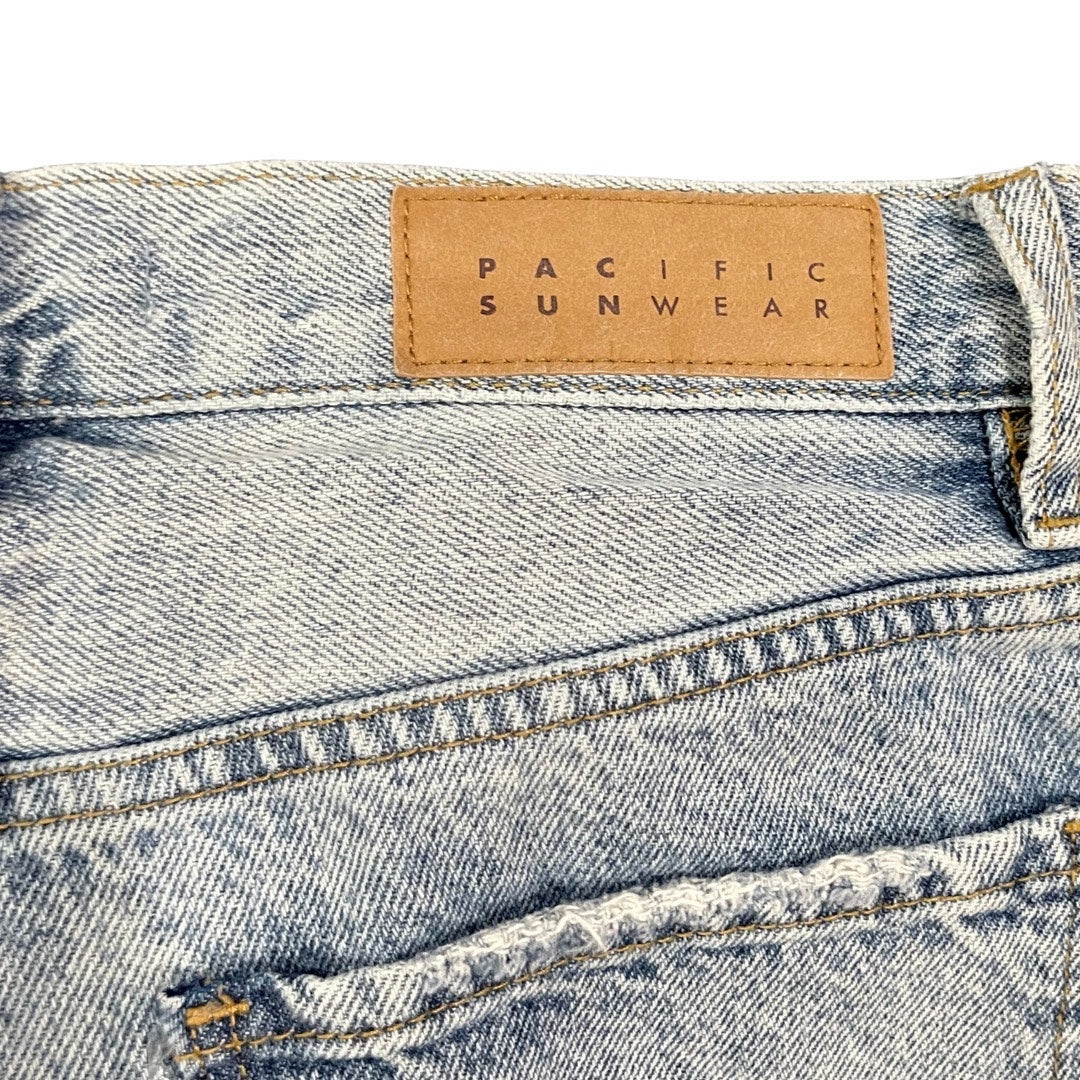 PacSun Pacific Sunwear Butterfly High Rise Flare Bootcut Jeans Size 27 Light Wash